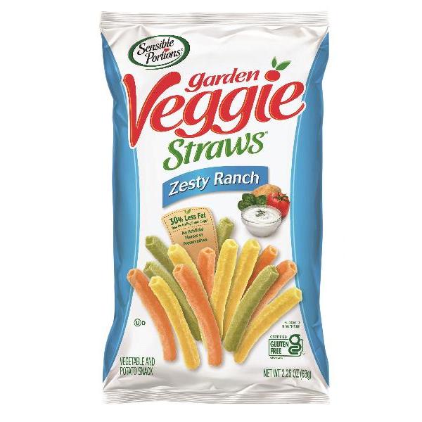 Sensible Portions Veggie Straws Ranch 2.25 Ounce Size - 6 Per Case.