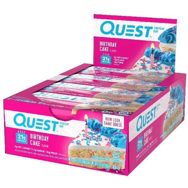 Quest Bar Birthday Cake 2.12 Ounce Size - 144 Per Case.