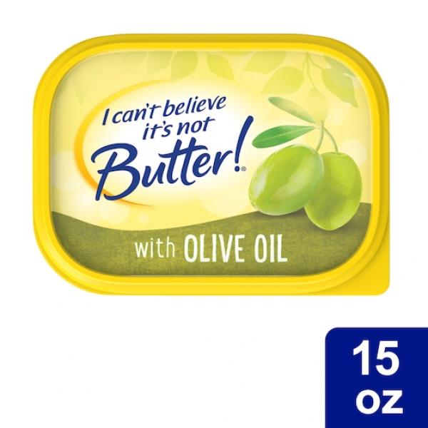 I Can't Believe It's Not Butter Spreads Regular With Olive Oil 15 Ounce Size - 8 Per Case.