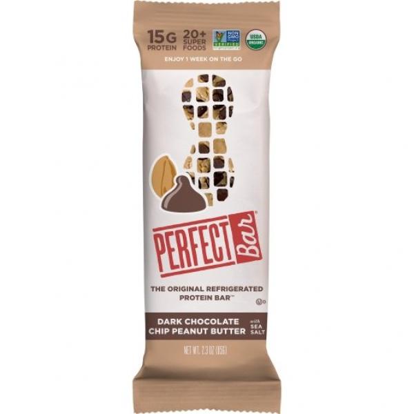 Perfect Bar Dark Chocolate Chip Peanut Butter Master 2.3 Ounce Size - 16 Per Case.