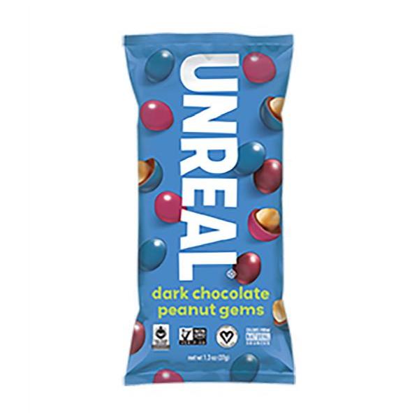 Dark Chocolate Peanut Gems 1.5 Ounce Size - 72 Per Case.