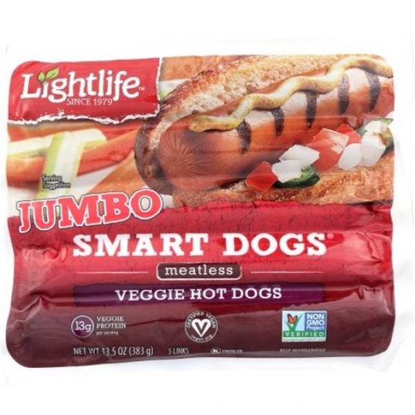 Lightlife Smart Jumbo Dog 13.5 Ounce Size - 12 Per Case.