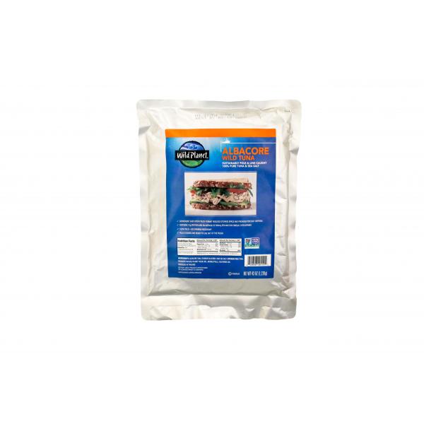 Wild Planet Foods Albacore Tuna With Sea Salt 43 Ounce Size - 6 Per Case.