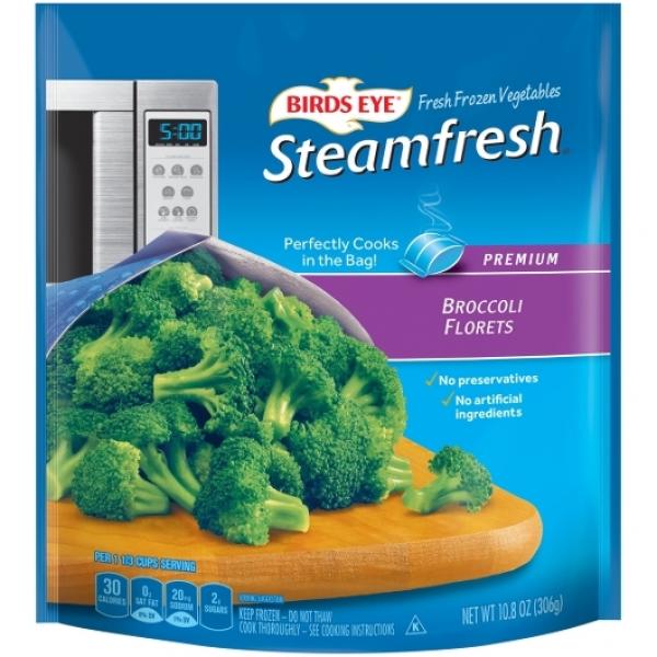 Birds Eye Steamfresh Broccoli Florets 10.8 Ounce Size - 6 Per Case.