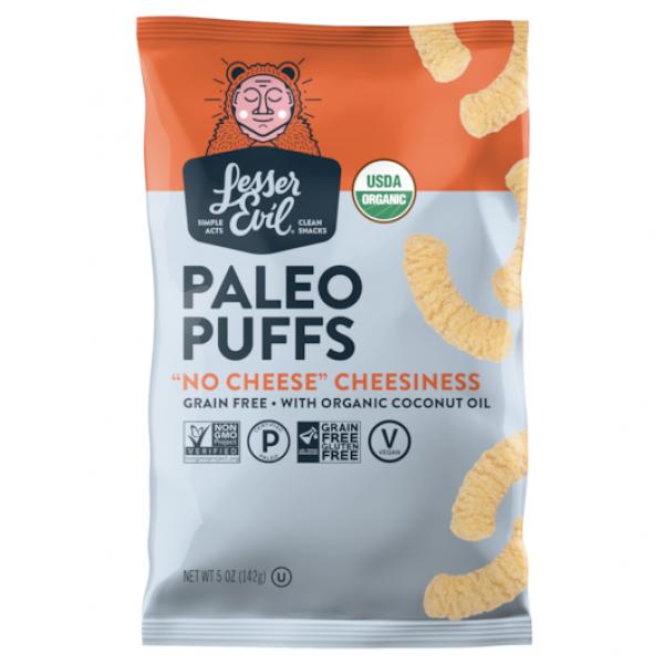 Lesserevil Paleo Puff No Cheese Cheese 5 Ounce Size - 9 Per Case.