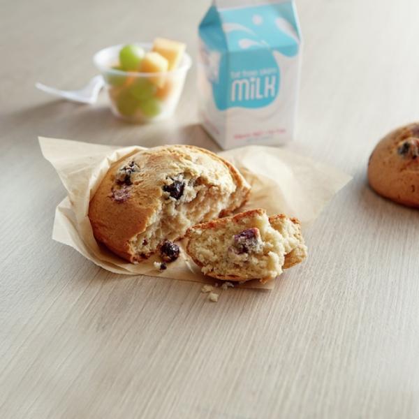 Pillsbury™ Place & Bake™ Frozen Muffintop Batter Whole Grain Blueberry 2.1 Ounce Size - 1 Per Case.