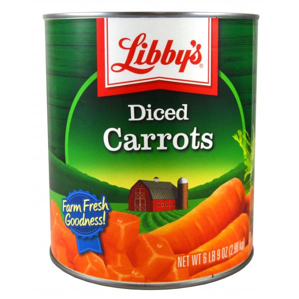 Carrots Diced Low Sodium 105 Ounce Size - 6 Per Case.