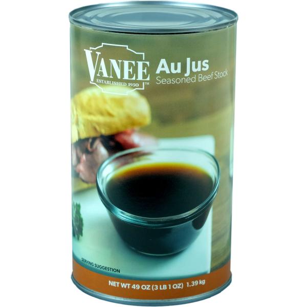 Seasoned Beef Stock For Au Jus 49 Ounce Size - 12 Per Case.