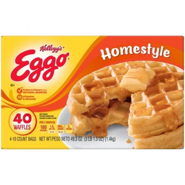 Kellogg's Eggo Waffles Homestyle 49.3 Ounce Size - 1 Per Case.