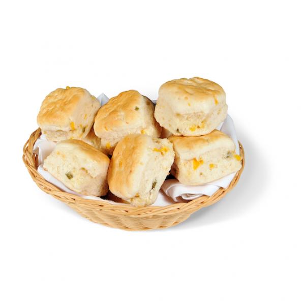 Bridgford Cheesy Jalapeno Biscuits Sliced Layer 100 Piece - 1 Per Case.