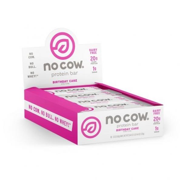 No Cow Birthday Cake Bar 2.12 Ounce Size - 72 Per Case.