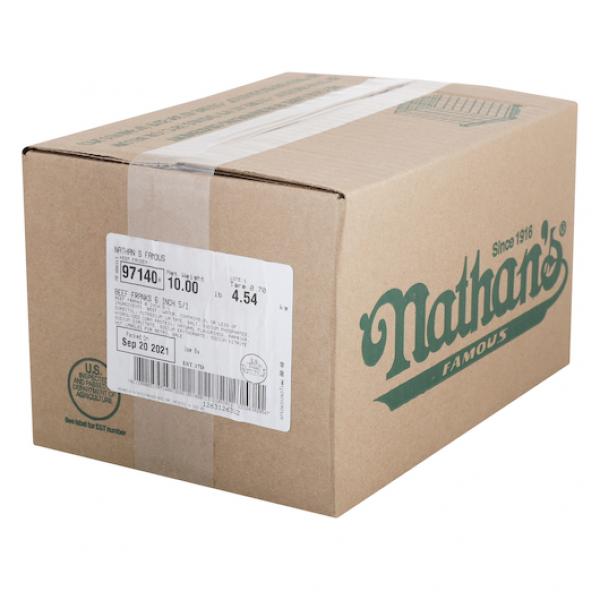 Nathan's Famous Beef Franken 6" 50 Each - 1 Per Case.
