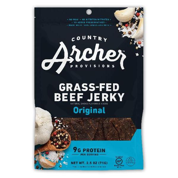Country Archer Jerky Co Original Beef Jerky 2.5 Ounce Size - 12 Per Case.