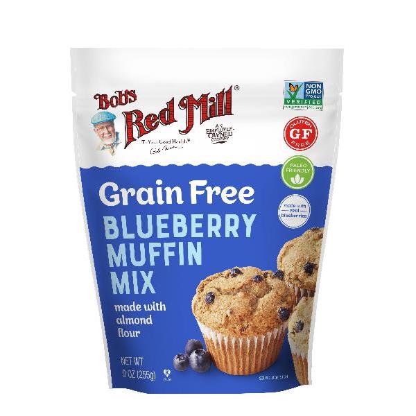 Bob's Red Mill Grain Free Blueberry Muffin Mix One Five Pouches 9 Ounce Size - 5 Per Case.