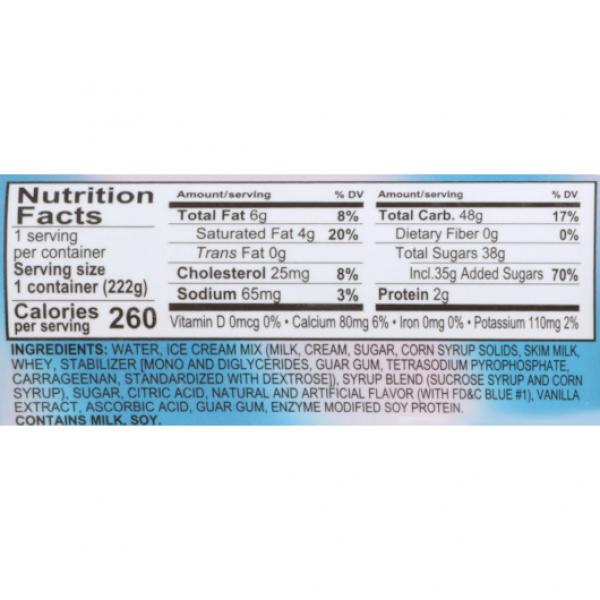 Icee Float Cup Blue Raspberry Vanilla, 10 Fluid Ounce - 12 Per Case.