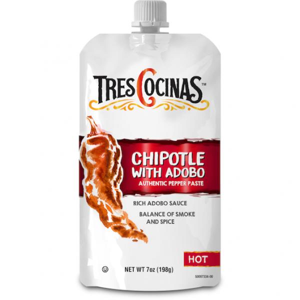 Tres Cocinas Chipotle In Adobo Authentic Pepper Paste Hot 7 Ounce Size - 6 Per Case.