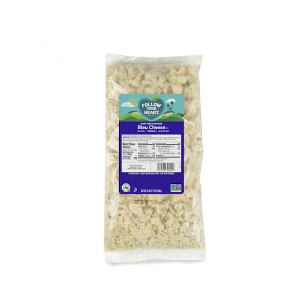 Dairy Free Crumbles Bleu Cheese Style 2.2 Pound Each - 6 Per Case.