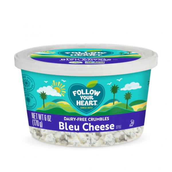 Dairy Free Crumbles Bleu Cheese Style 6 Ounce Size - 8 Per Case.