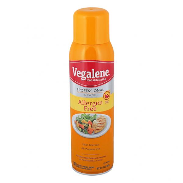 Vegalene® Allergen Free Food Release Aerosol Cans 16.5 Ounce Size - 6 Per Case.