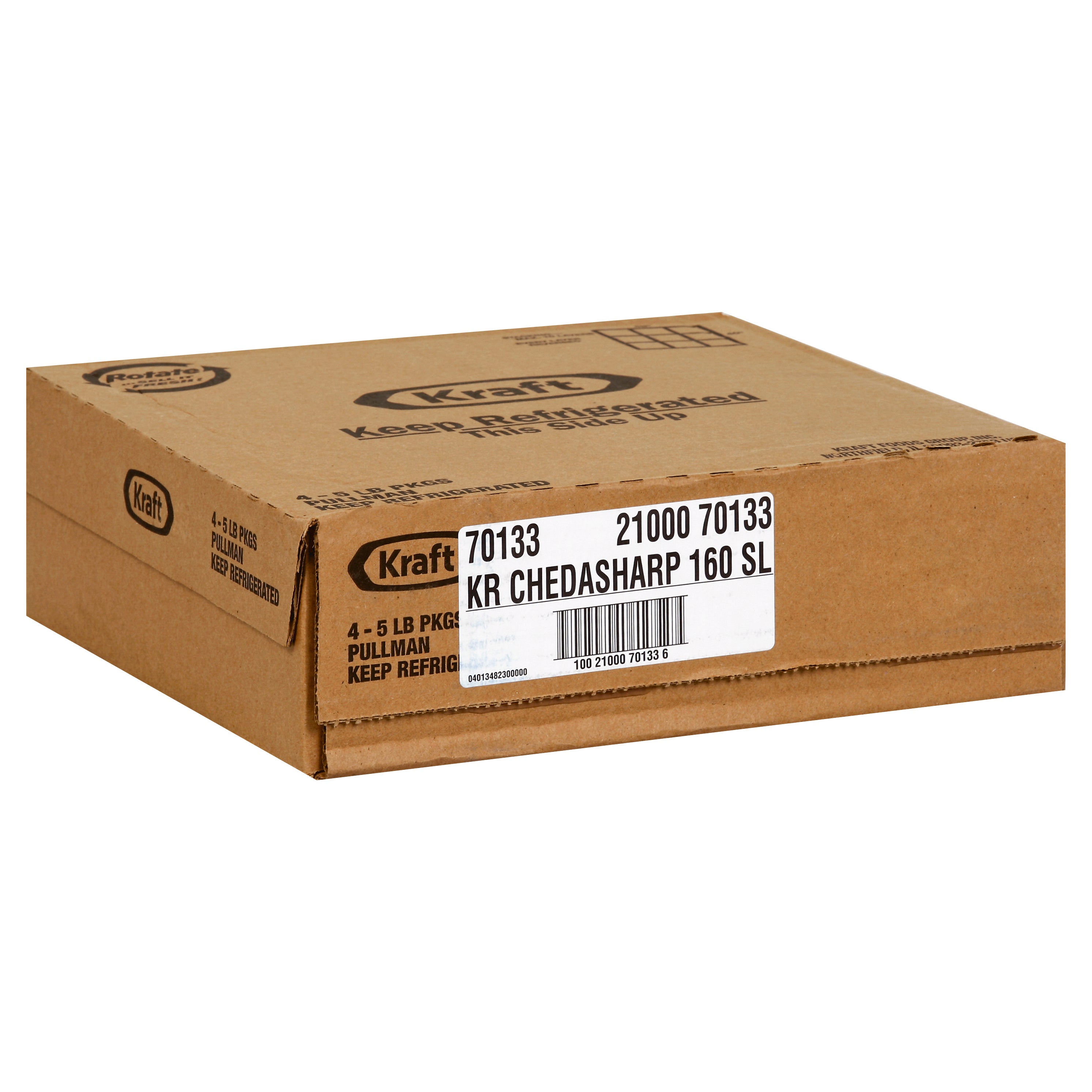 KRAFT ChedaSharp Sliced Cheddar Cheese (160 Slices) 5 lb. 4 Per Case