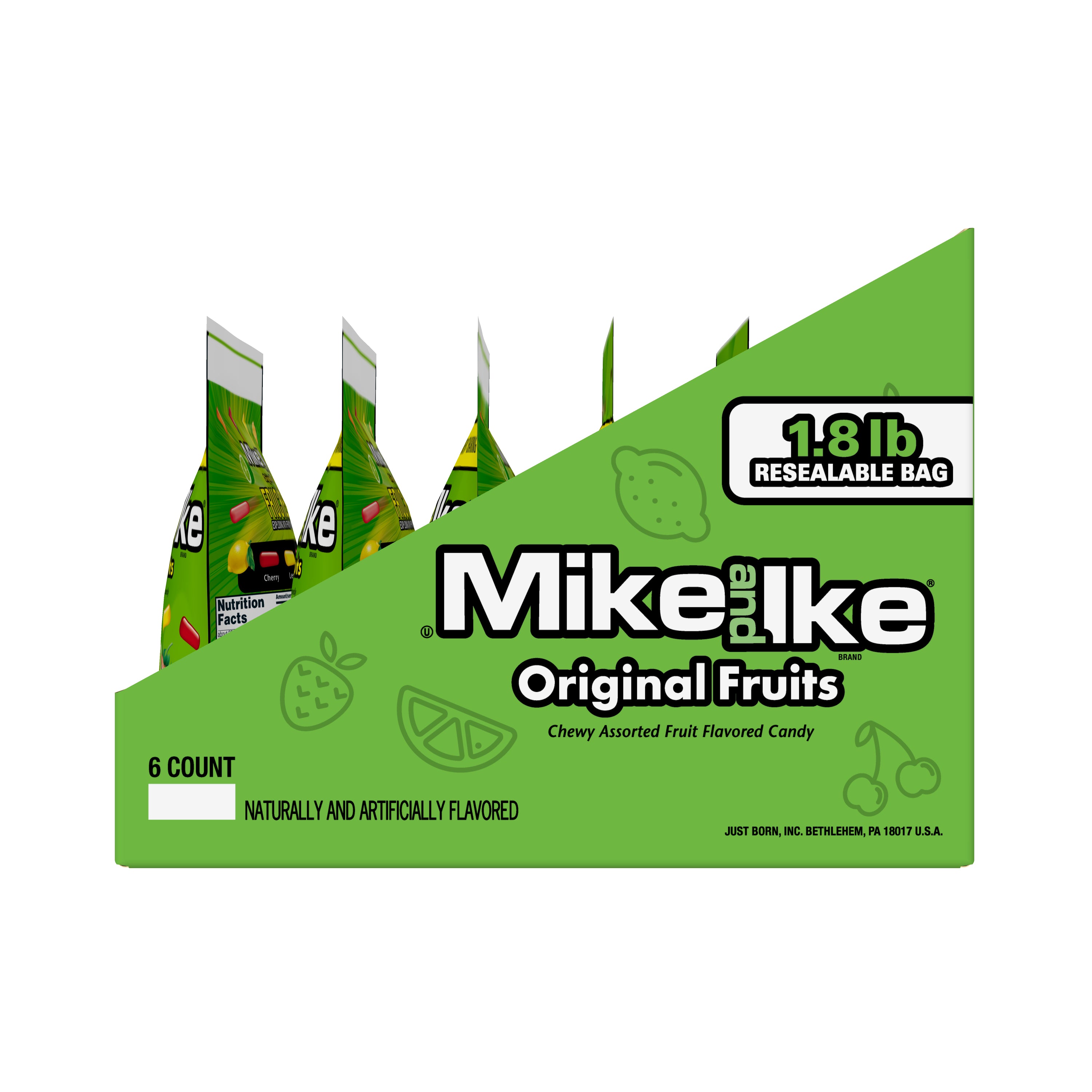 Mike And Ike® Original Fruits Standup BagCase 28.8 Ounce Size - 6 Per Case.