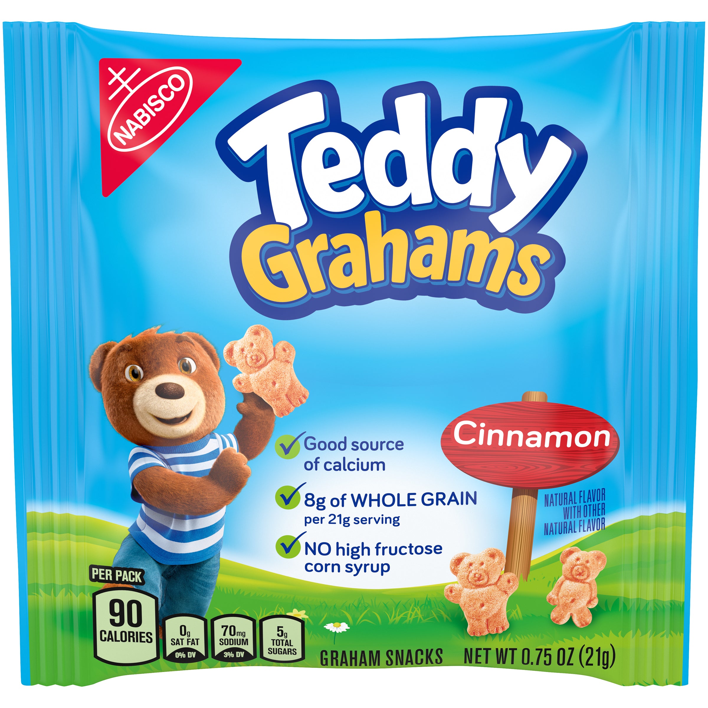 Teddy Grahams Cinnamon 0.75 Ounce Size - 150 Per Case.