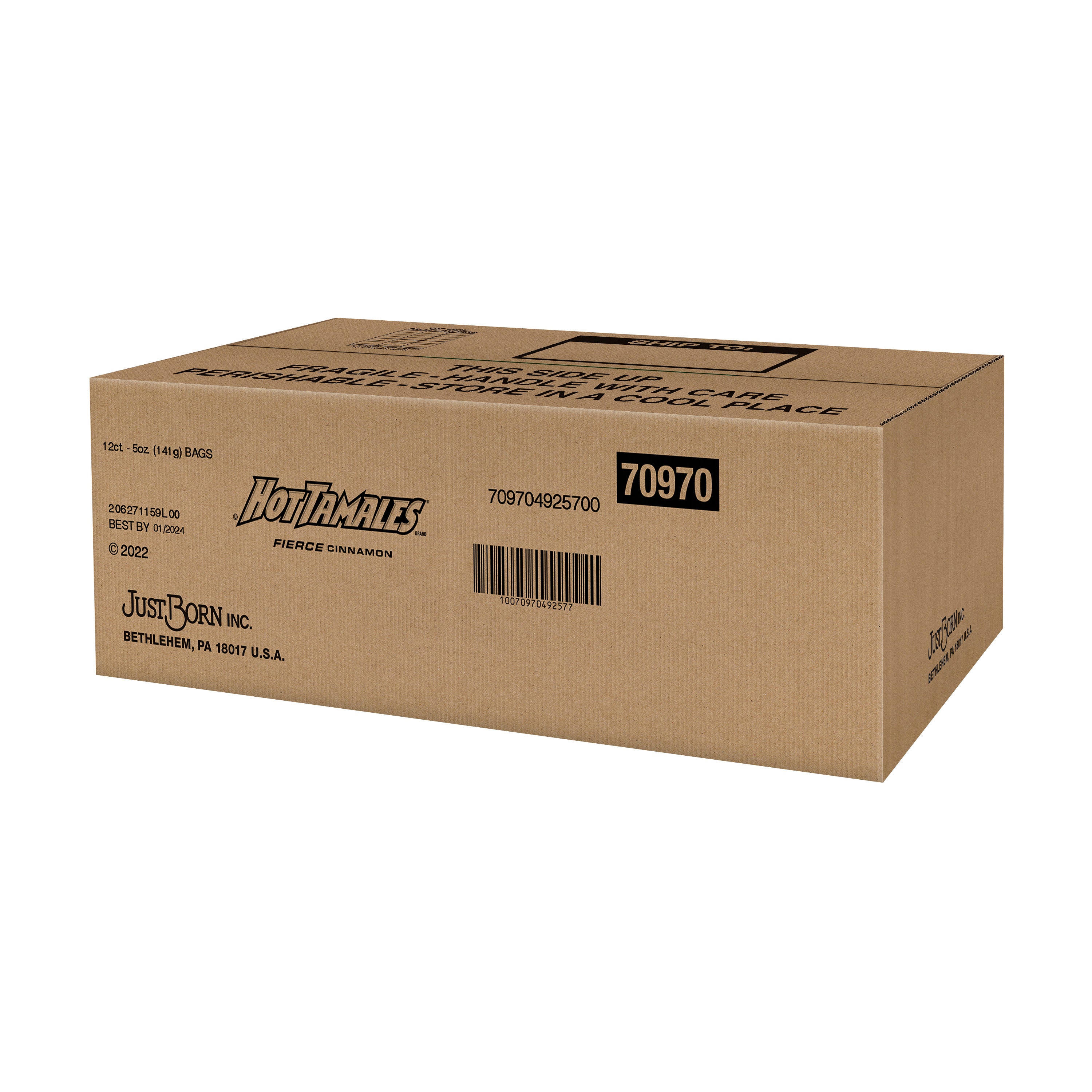 Hot Tamales® Peg Bag Fierce Cinnamon 5 Ounce Size - 12 Per Case.