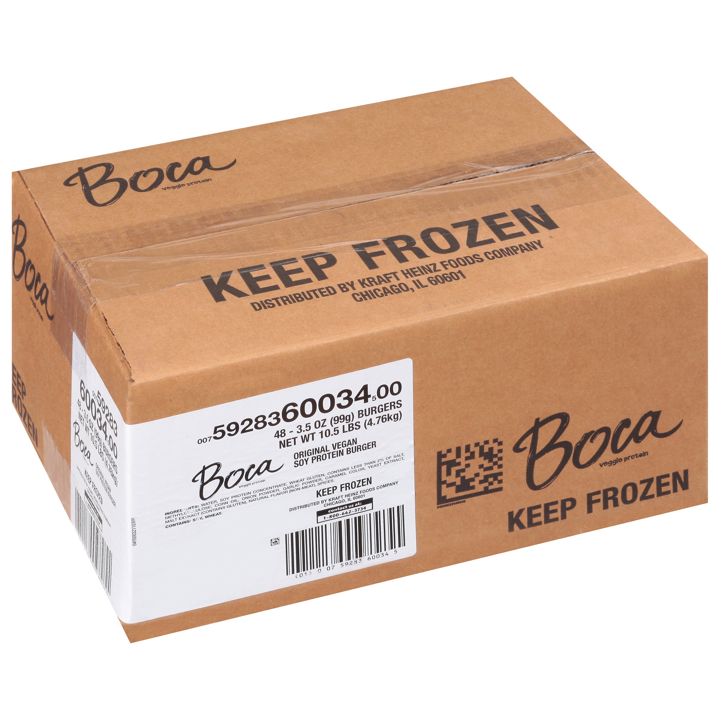 BOCA Original Vegan Burger 3.5 Ounce Patty 48 Per Case