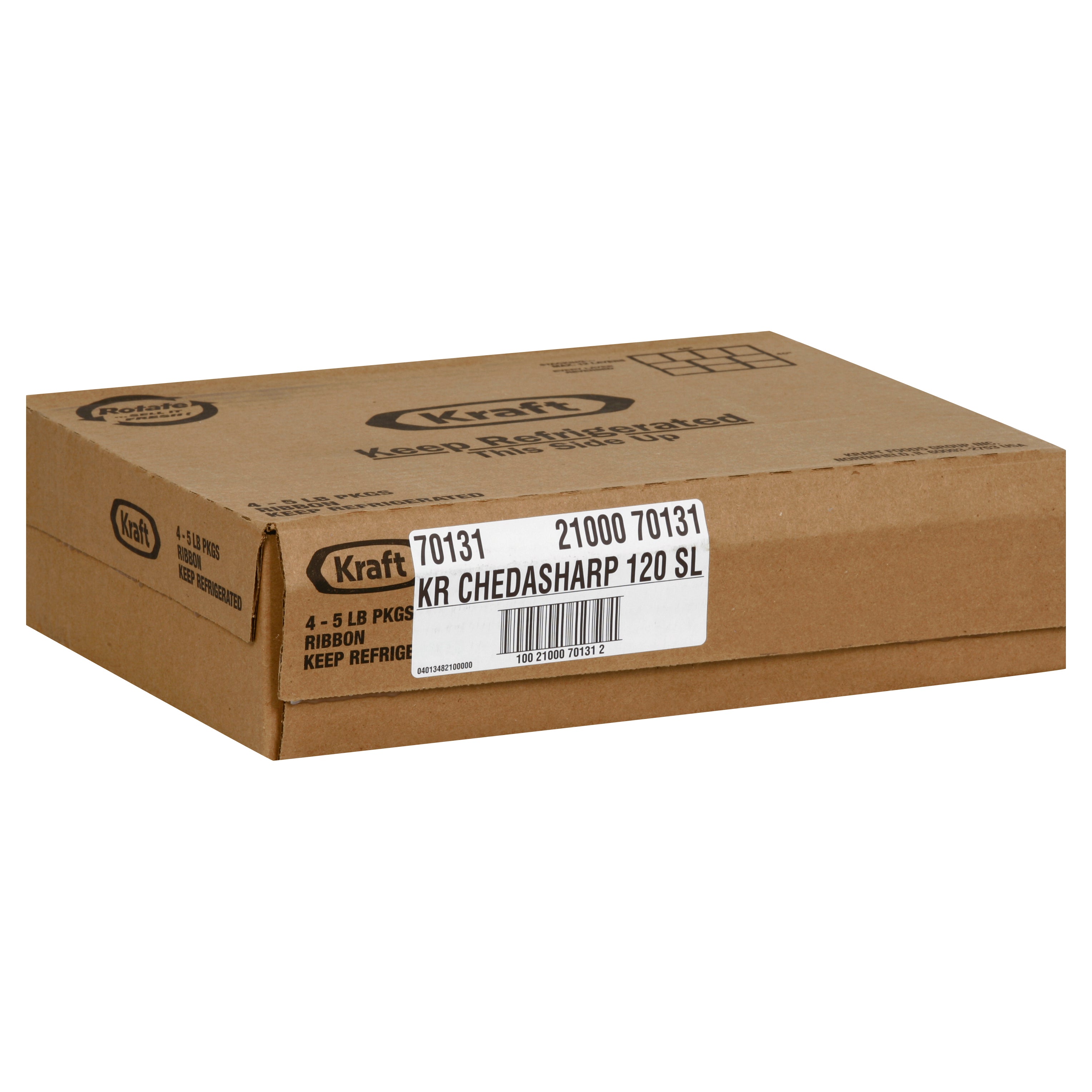 KRAFT ChedaSharp Sliced Cheddar Cheese (120 Slices) 5 lb. 4 Per Case