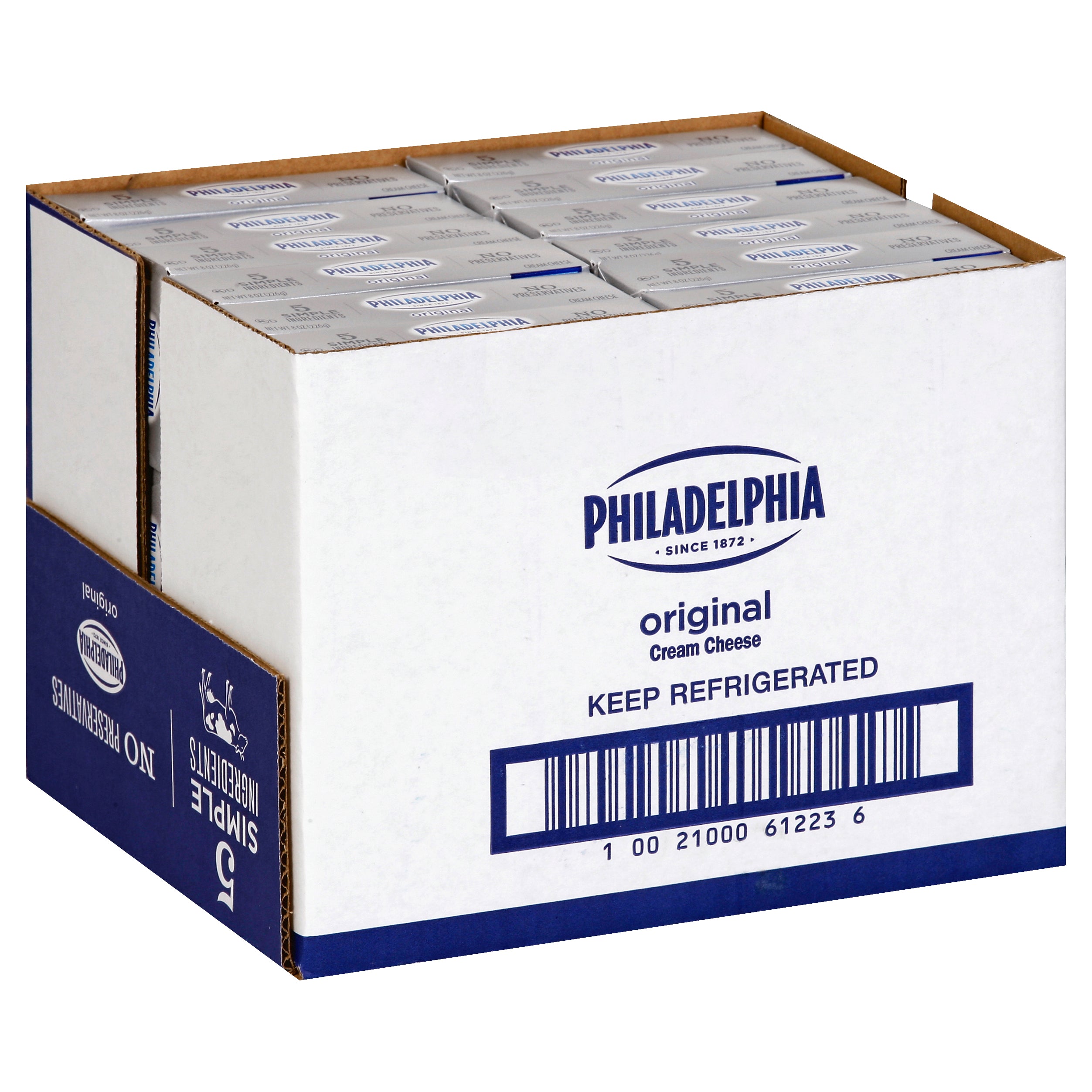 Philadelphia Original Cream Cheese, 8 Ounce Size - 36 Per Case.