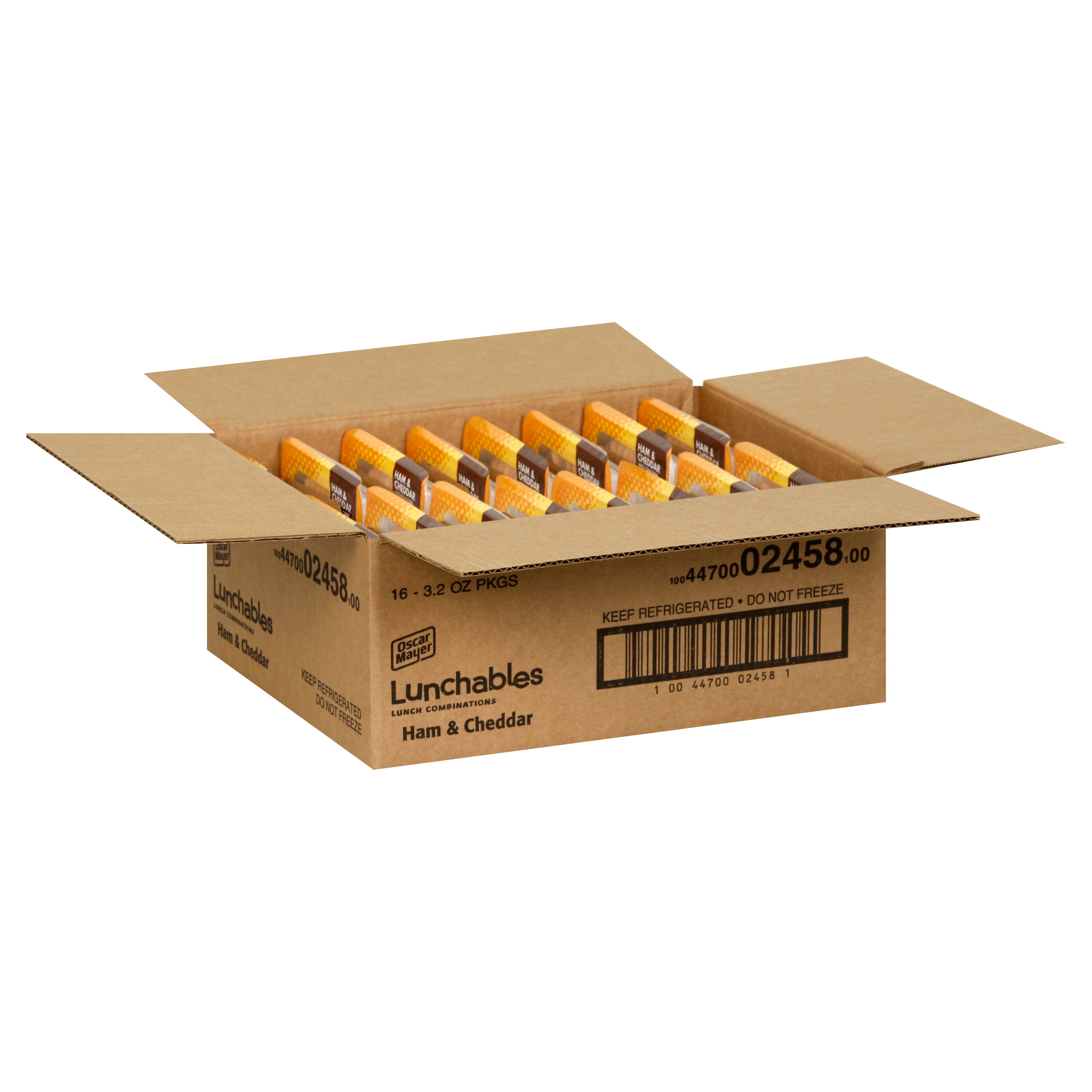 Lunchable Ham & Cheddar Cheese, 3.2 Ounce Size - 16 Per Case.