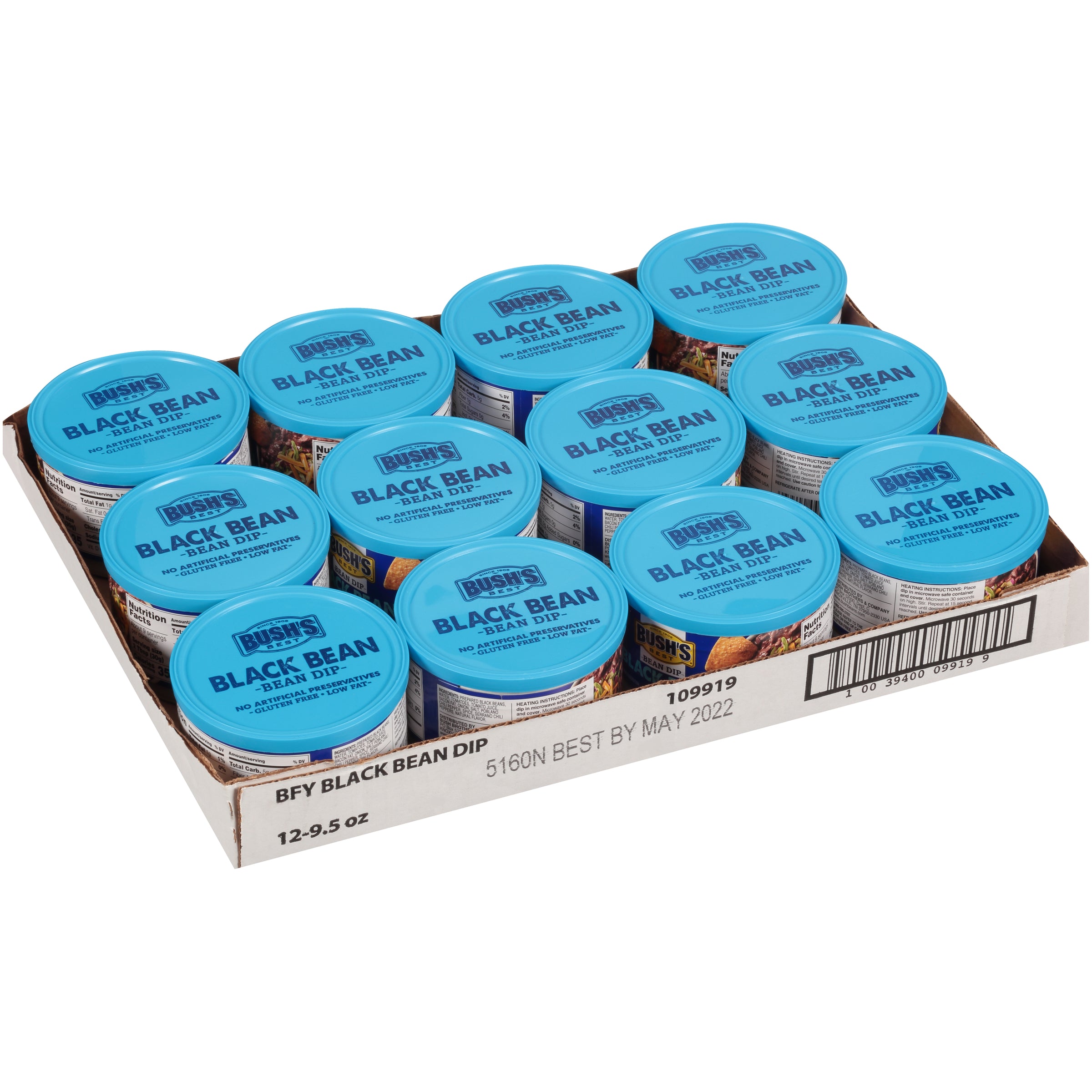 Bean Dip Black Bean 9.5 Ounce Size - 12 Per Case.
