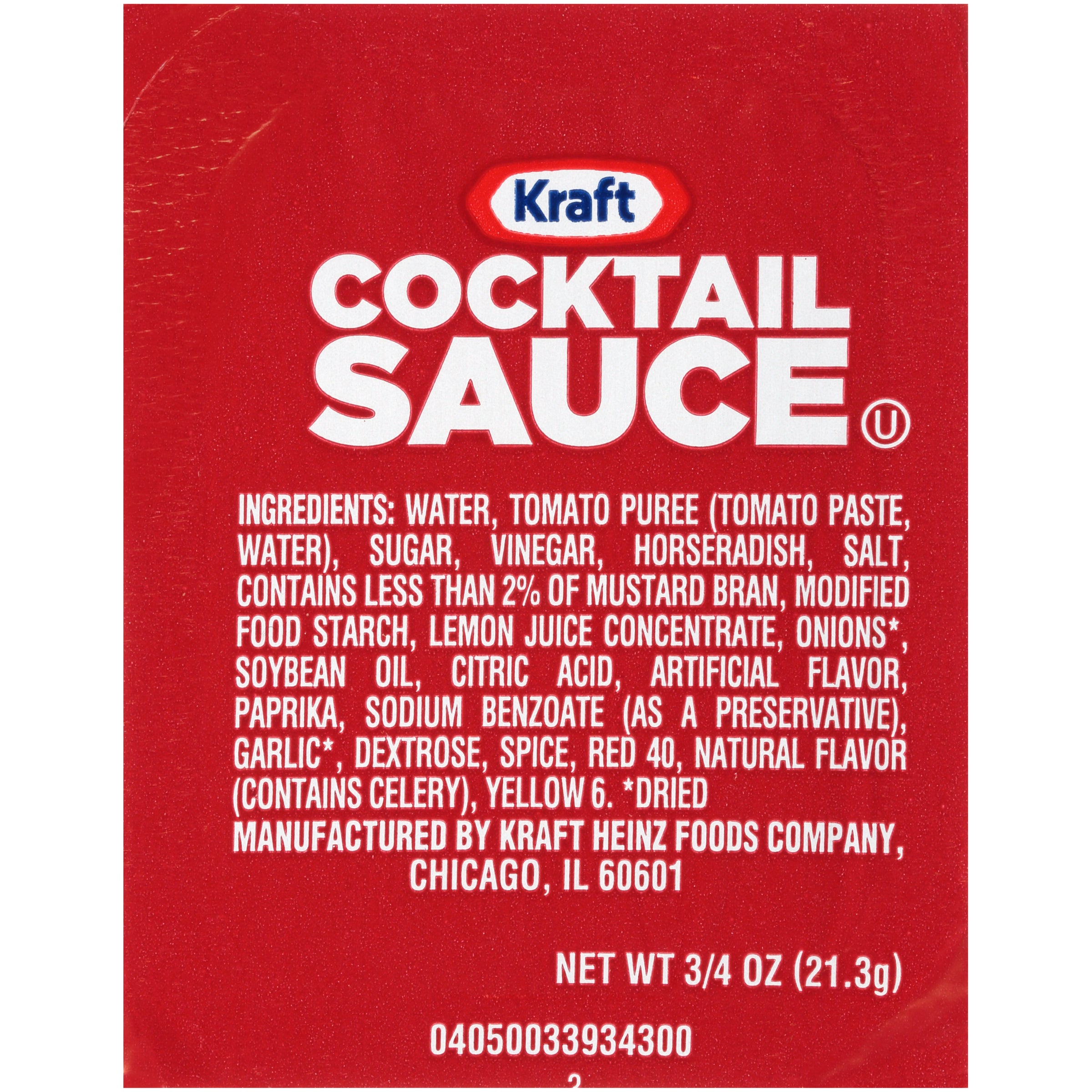 KRAFT Single Serve Cocktail Sauce Cup 0.75 Ounce Cup 200 Per Case