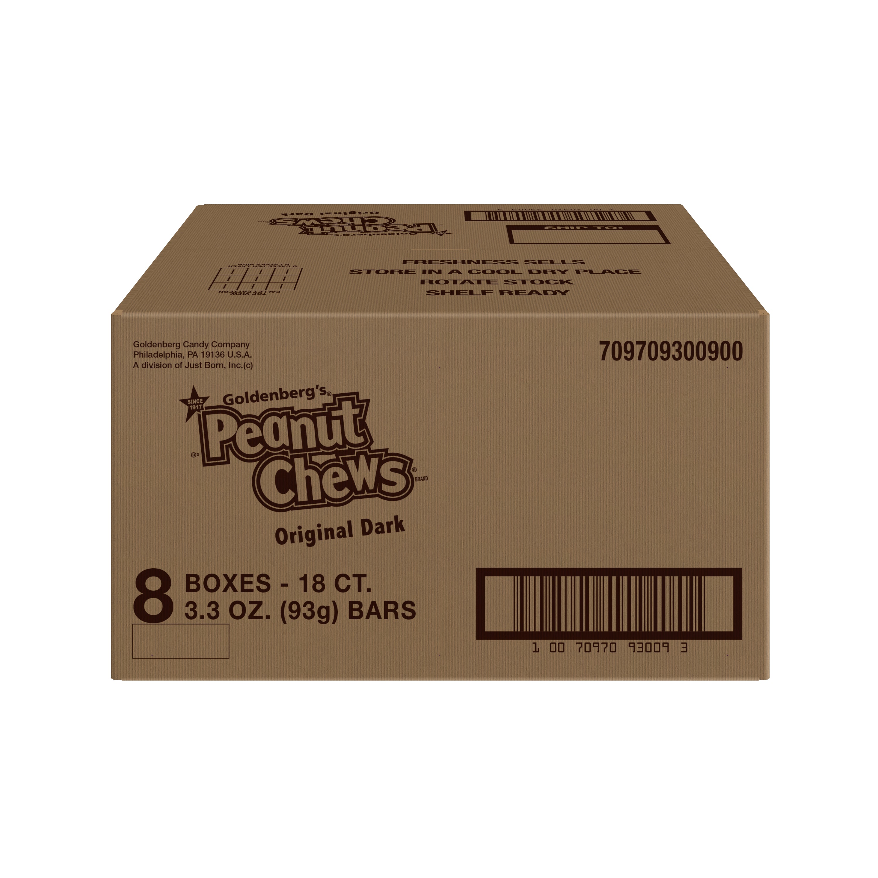 Peanut Chews® Original 3.3 Ounce Size - 144 Per Case.