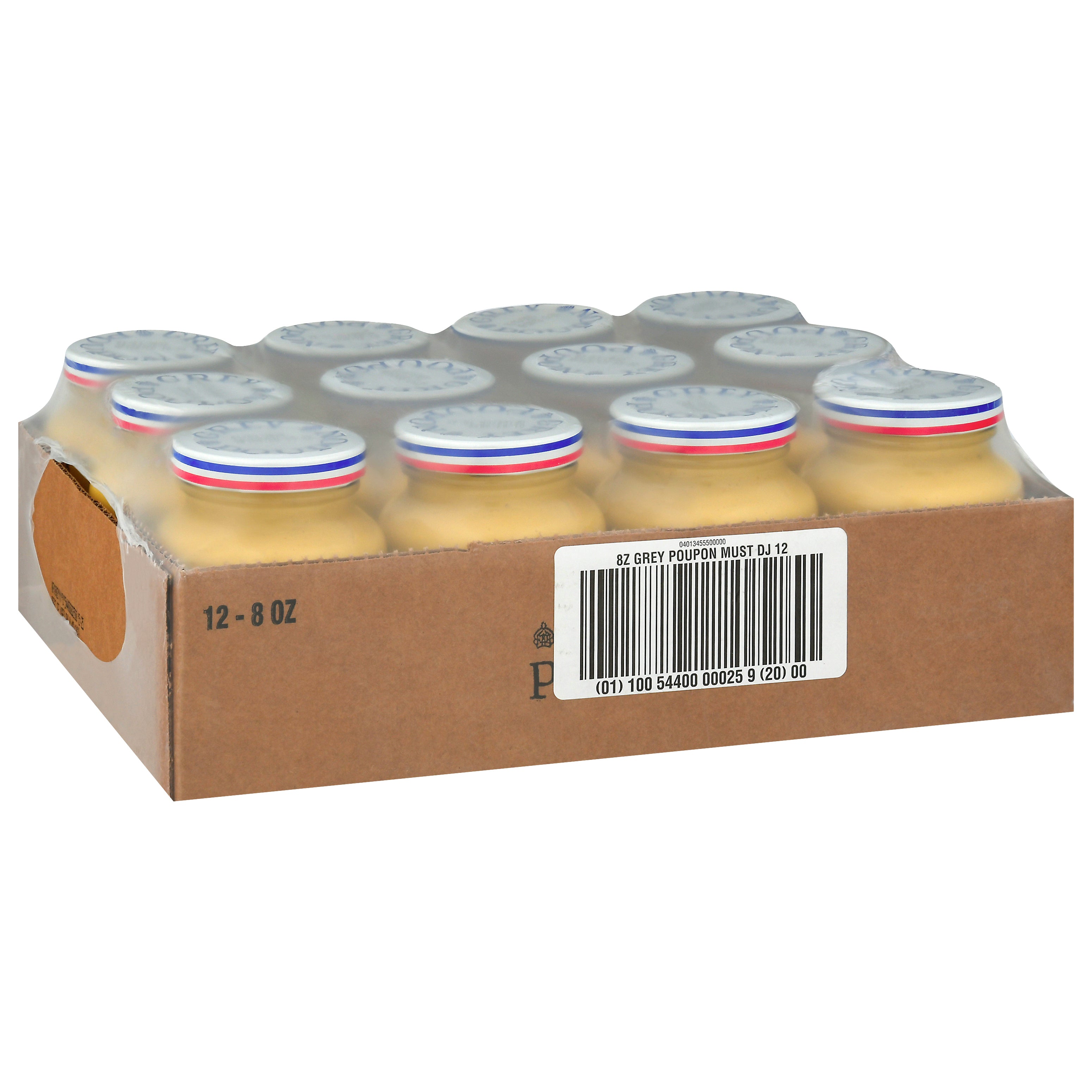 GREY POUPON Dijon Mustard 8 Ounce Jars 12