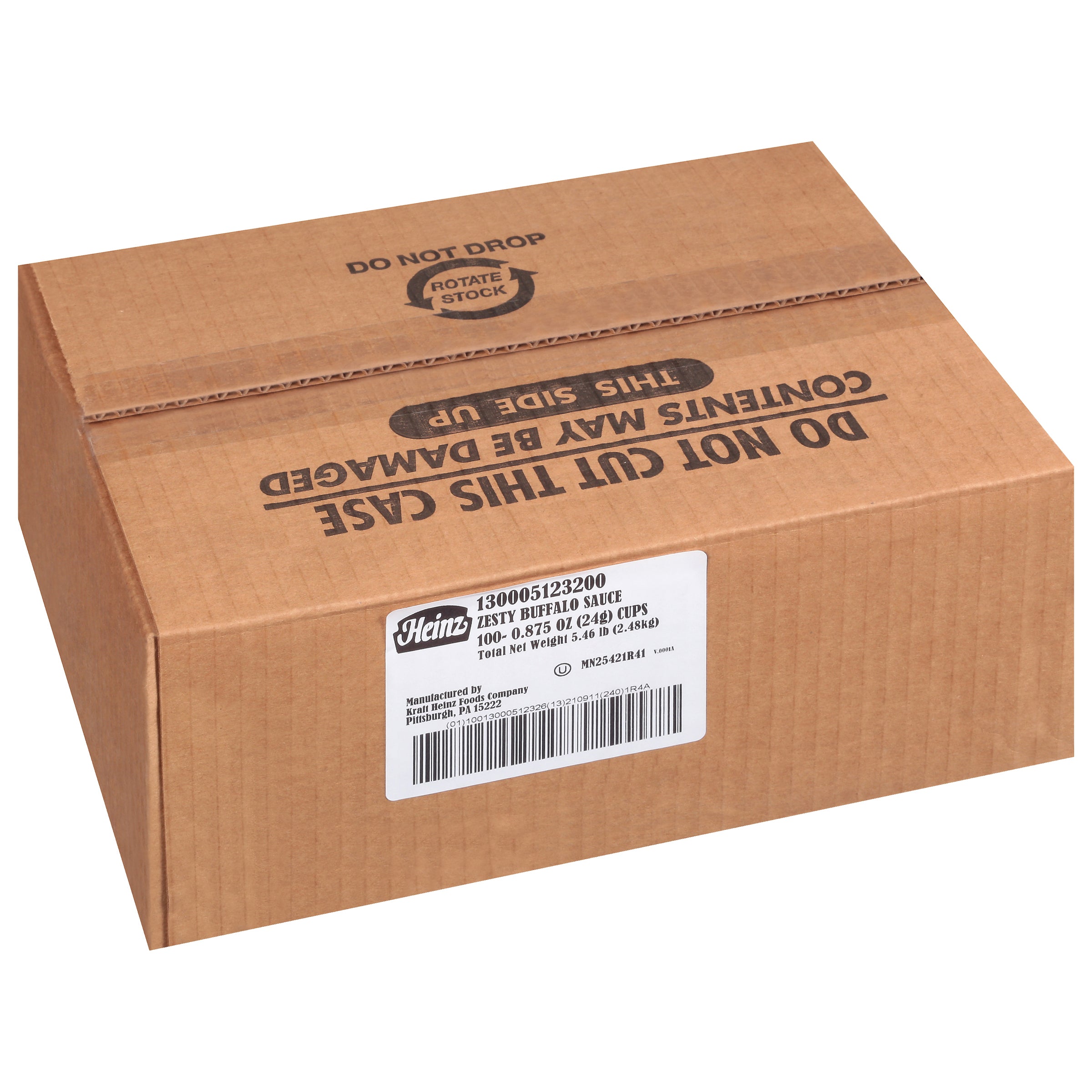 HEINZ Single Serve Zesty Buffalo Sauce 0.875 Ounce Cups 100 Per Case