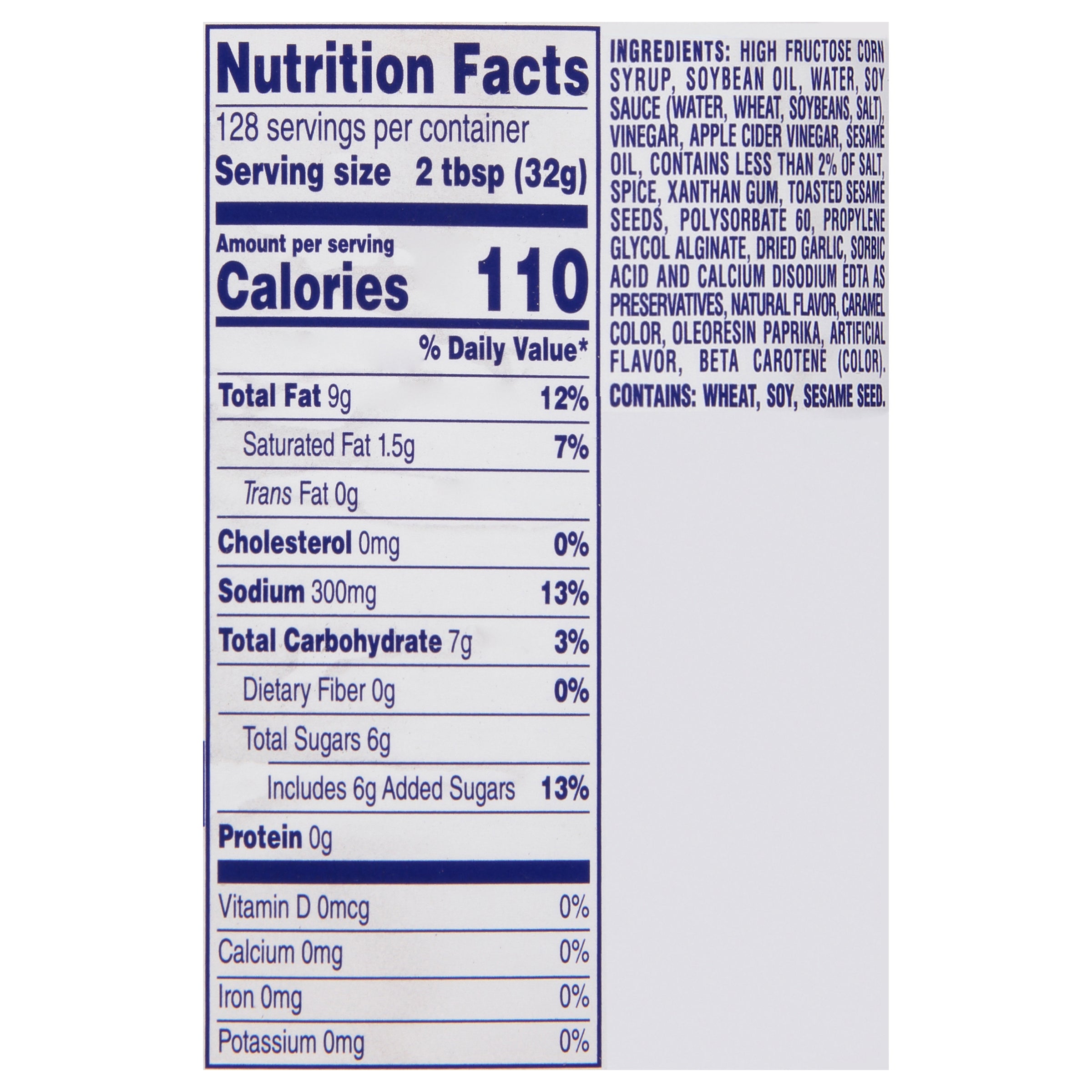 KRAFT Signature Oriental Sesame Salad Dressing 1 gal. Jugs 4 Per Case