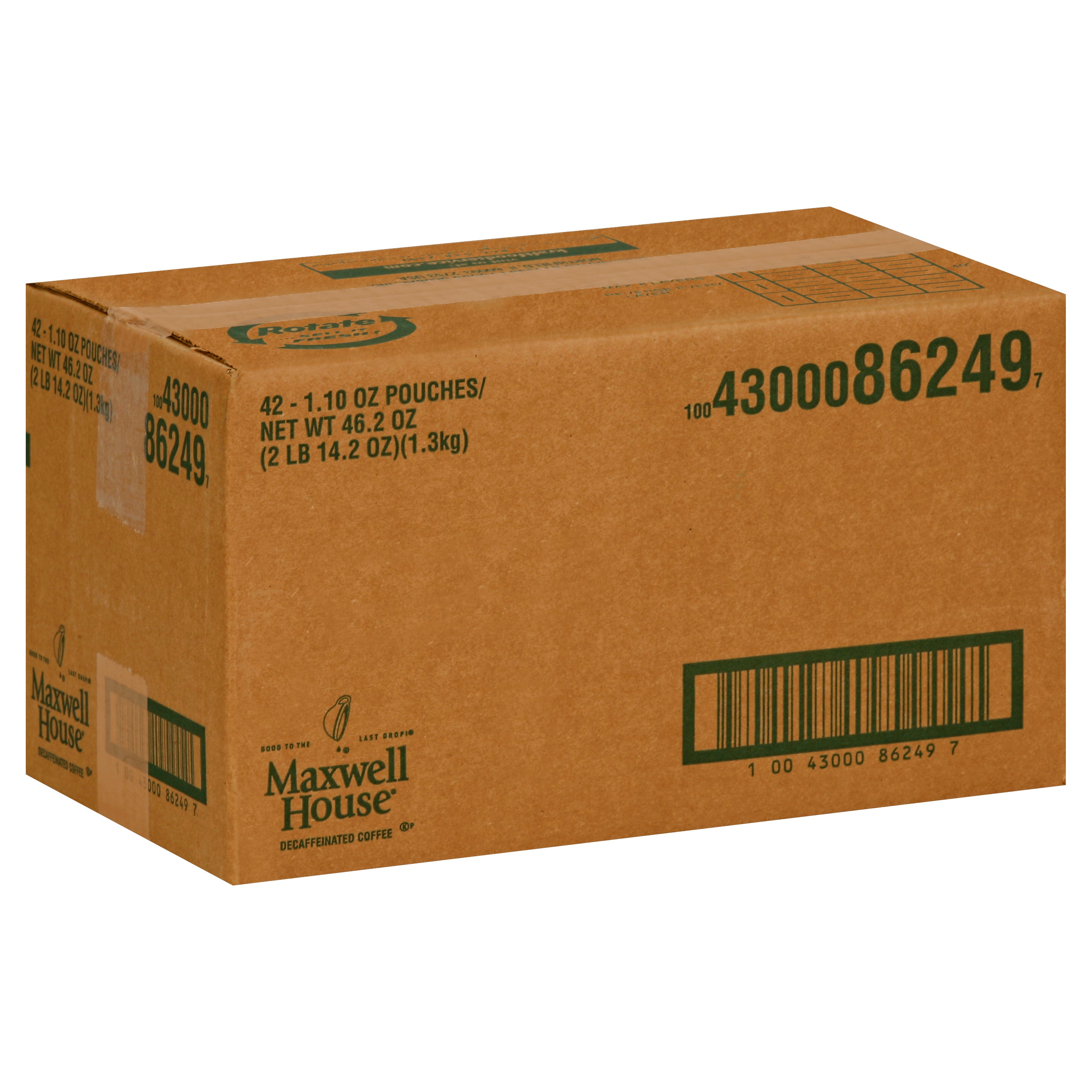 Maxwell House Roast & Ground Decaffeinated Coffee 1.10 Packets (42 Count)