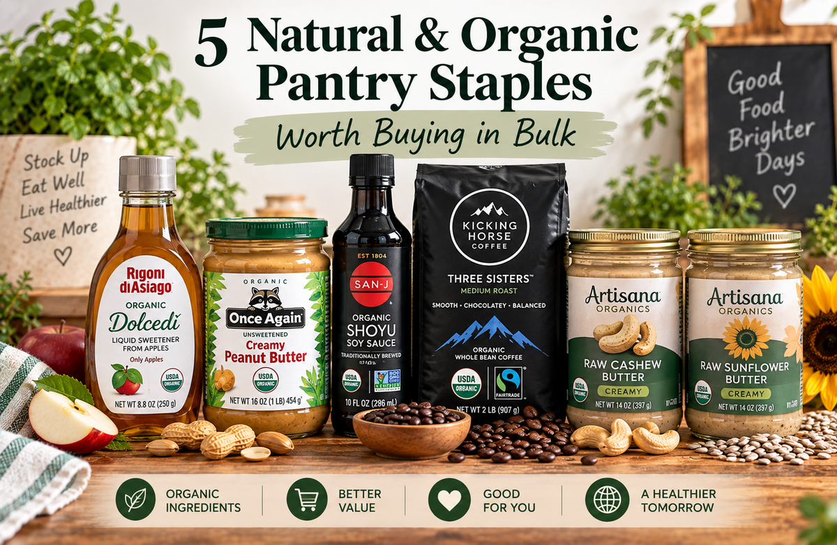5 Natural & Organic Pantry Staples Worth Buying in Bulk