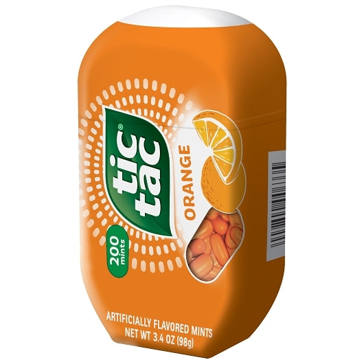 Tic Tac Orange Bottlepack 3.4 Ounce Size - 48 Per Case.