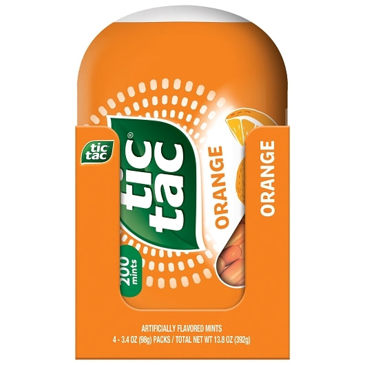 Tic Tac Orange Bottlepack 3.4 Ounce Size - 48 Per Case.