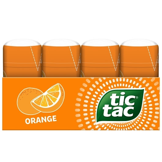 Tic Tac Orange Bottlepack 3.4 Ounce Size - 48 Per Case.