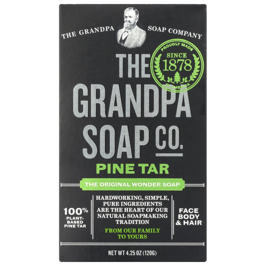 The Grandpa Soap Co. 701-25, The Grandpa Soap Company, Face, Body & Hair, Pine Tar, 4.25 Oz.,  Case of 5