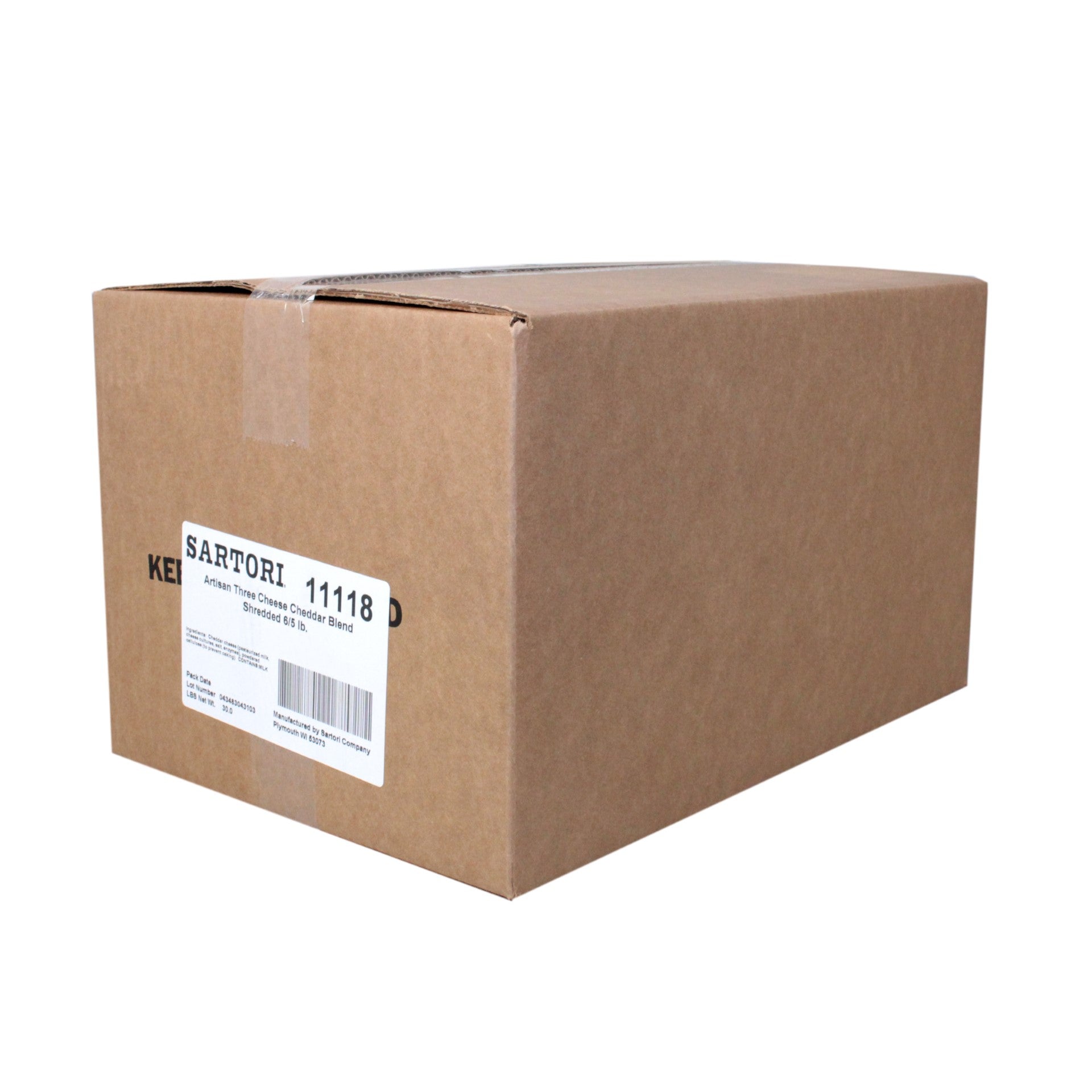 Sartori Shredded Cheddar Artisan Cheese 30 Pound Each - 1 Per Case