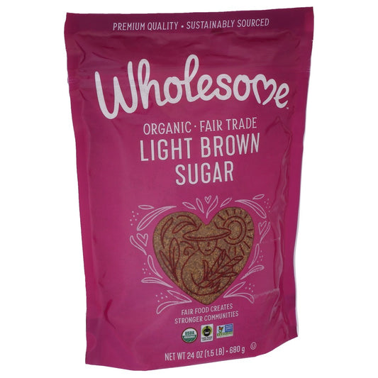 Wholesome Sugar Brown Lite Organic Ftc - 24 Ounce,  Case of 6