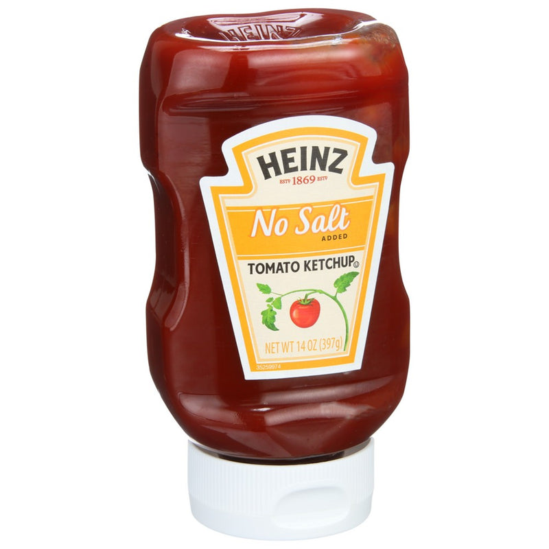 Heinz Ketchup No Salt - 14 Ounce, Case of 6