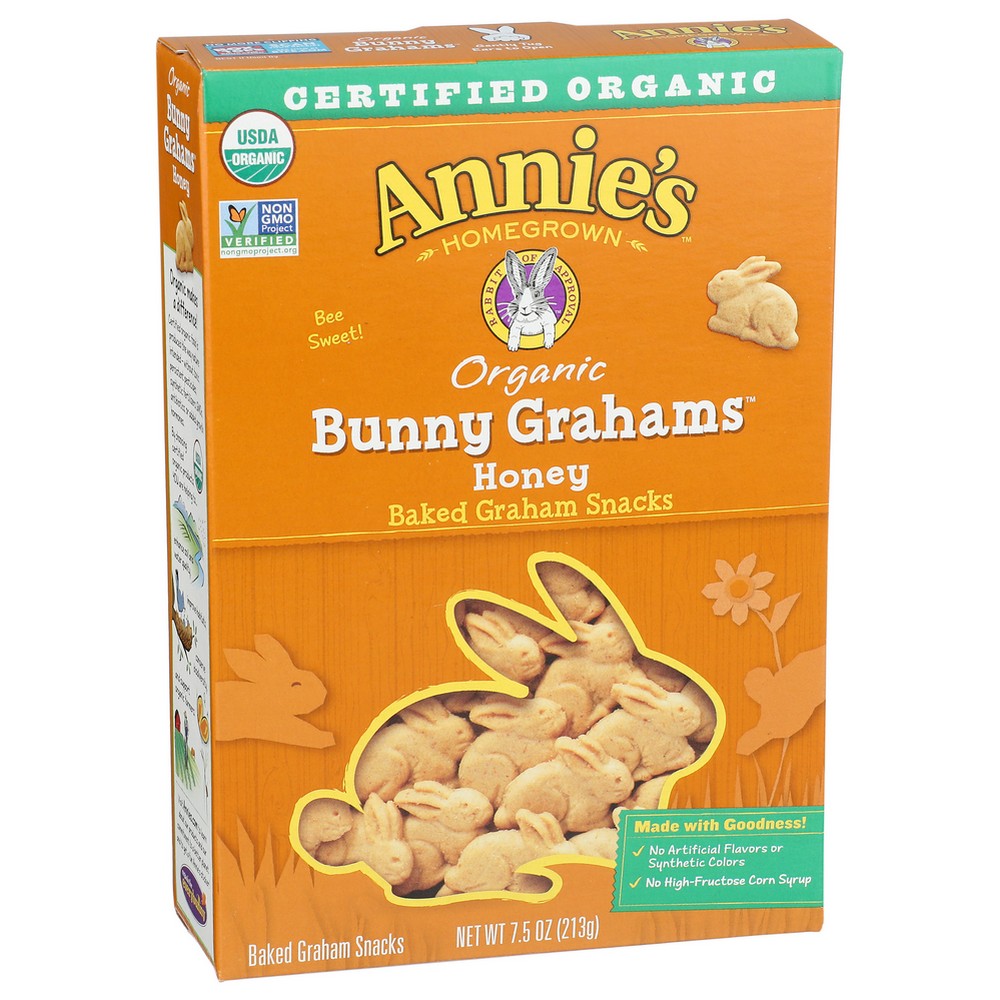 Annie's Homegrown™ , Annie's Homegrown Organicanic Honey Bunny Grahams Baked Graham Snacks, 7.5 Oz.,  Case of 12