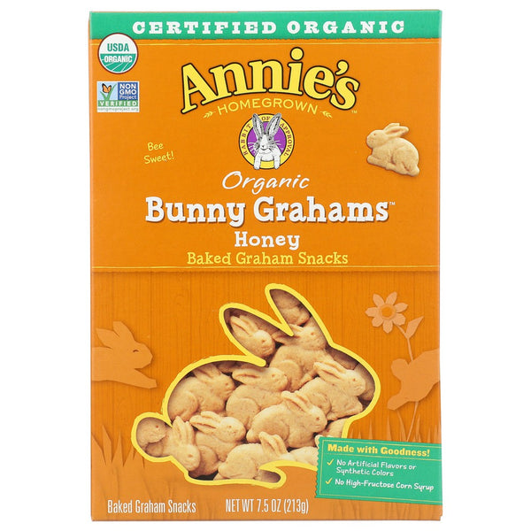 Annies Homegrown Cookie Bunny Graham Honey - 8 Ounce, Case of 12