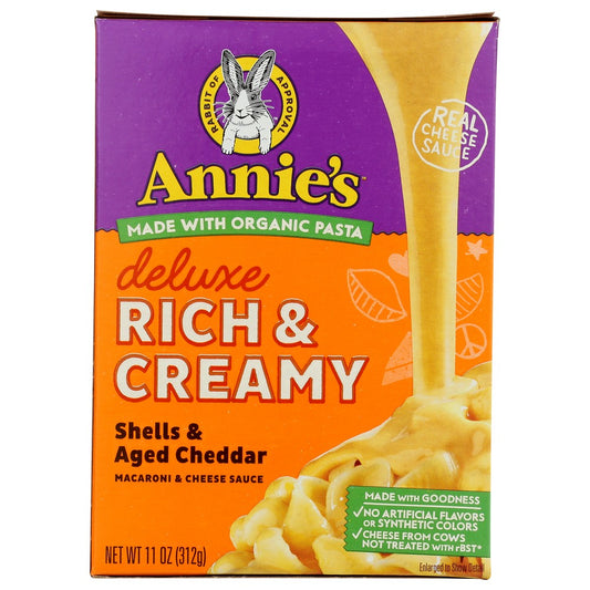 Annie's Homegrown™ , Annie's Homegrown Organicanic Deluxe Macaroni Dinner, Shells & Real Aged Cheddar, 11 Oz.,  Case of 12