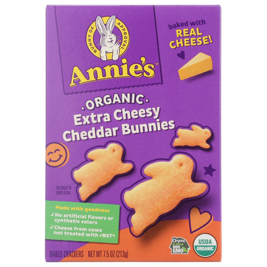 Annie's Homegrown™ , Annie's Homegrown Organicanic Extra Cheesy Cheddar Bunnies Crackers, 7.5 Oz.,  Case of 12